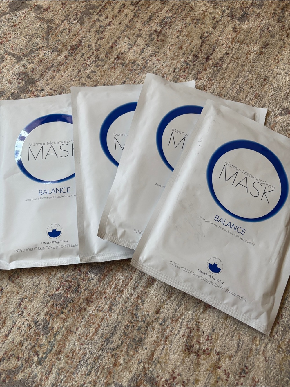 Balance Sheet4  Masks — White & Blue Single Sheet
